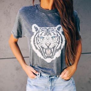 Vici Dolls Tiger Cotton Blend Tee